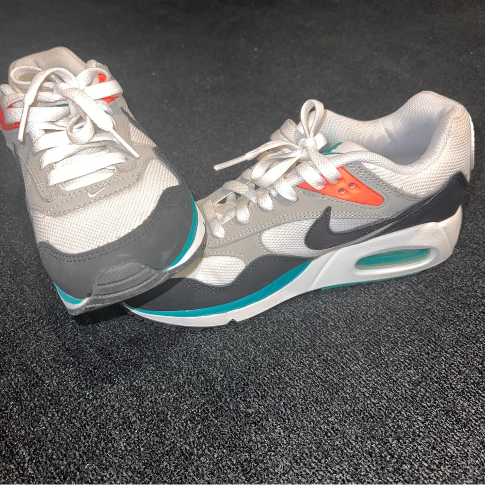 Nike Women's Sneakers - Gray, Black, Teal, and Orange